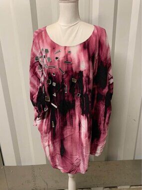 6th & LN Blouse Business Casual Top Office Granny Embellished Plus Size 22 Women